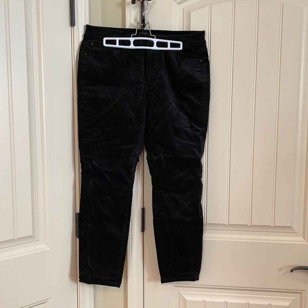 Ann Taylor Velvet Skinny Curvy Jeans Black 12P